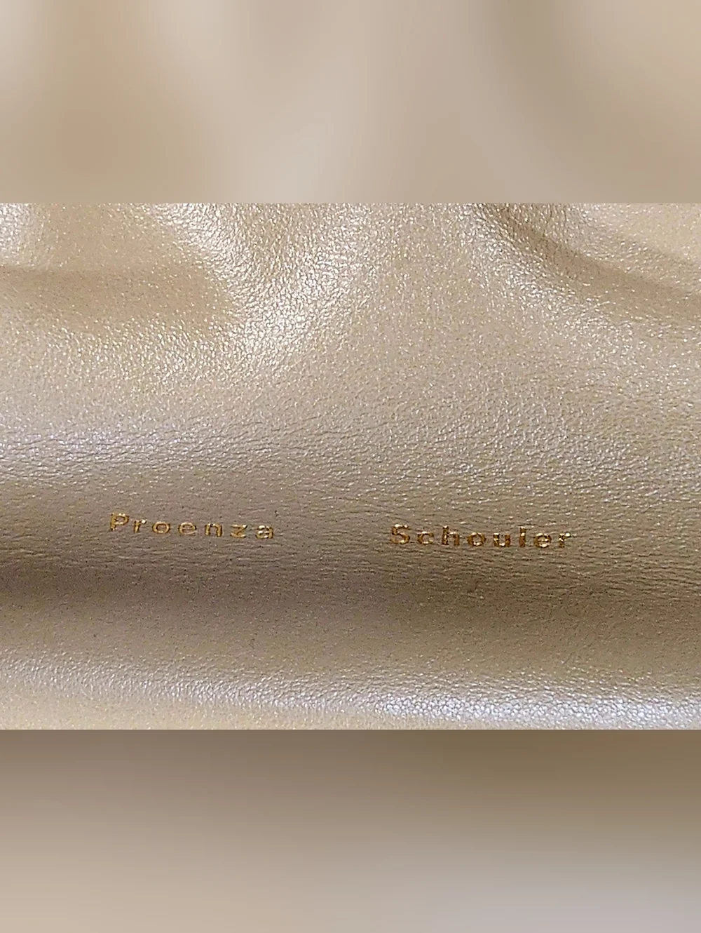 PROENZA SCHOULER | Luxury Calf Leather Ruched Tote Bag | Beige - Picture 4 of 11